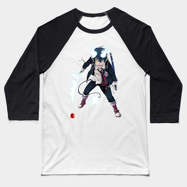 blue exorcist Baseball T-Shirt by ArchiriUsagi